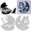 GLOBLELAND Wolf Roaring Cutting Dies Moon Die Cuts Tree Template Stencil for Card Making Decoration DIY Scrapbooking Album Craft Decor view 1