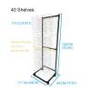 SGeneE Mobile Art Drying Rack for Painting Panels, Paper & Prints, Artwork Organize Rack with Wheels for Classrooms, Art Studios and Home Use, 40 Shelves, 17.316.555.9 Inches, view 2