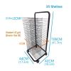 SGeneE Art Drying Rack Classrooms Mobile Paint Drying Rack Metal Artwork Storage Display Rack with Wheels for Kids, Artists, Ideal for Schools and Art Clubs, Steel, Black,35 Shelves view 2