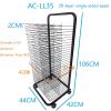 SGeneE Art Drying Rack, Functional & Mobile Paint Drying Rack, Removable Shelves, Canvas Rack Art Storage, Painting Drying Rack with Wheels, Stack Rack for Painting, Drawings,35,Layer view 2