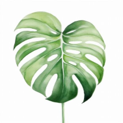 CISDKK Nature Ornament Pattern,Embroidery with Plant Patterns,Botanicals,Abstract,Plant Greenerys,Leafs,Green,Bedroom Wall Decor,11CT,9.45 * 13.39 inch
