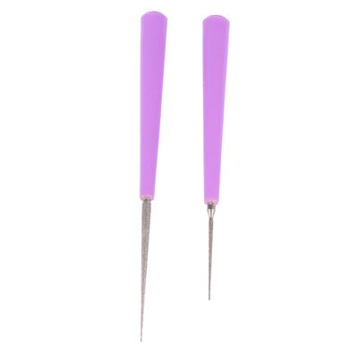 KONTONTY 6pcs Bead Hole Reamer Violet Beads Craft Tool for Jewelry Making Easy to Use Hole Expander Skid Handle Portable Supplies for Art Projects