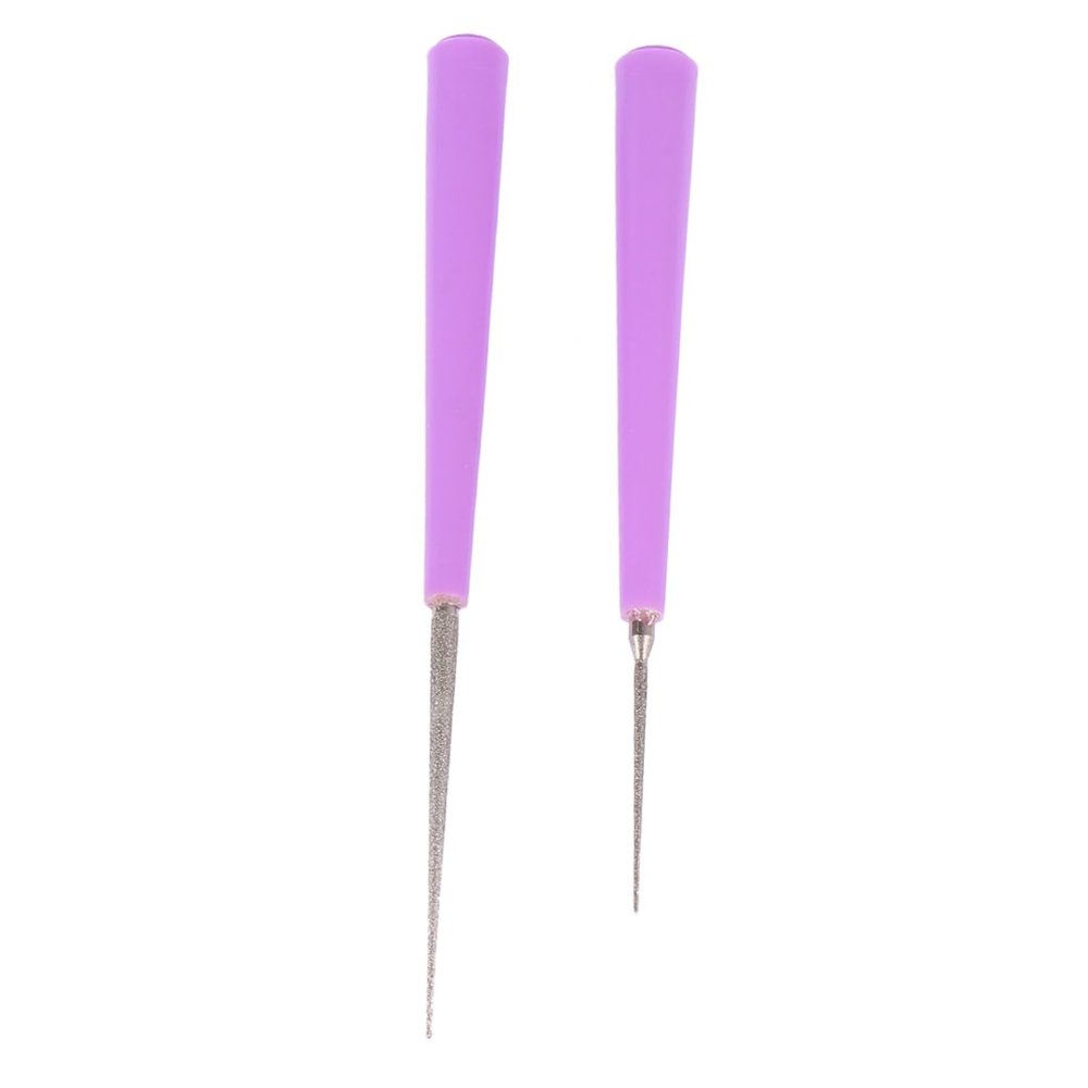 KONTONTY 6pcs Bead Hole Reamer Violet Beads Craft Tool for Jewelry Making Easy to Use Hole Expander Skid Handle Portable Supplies for Art Projects