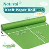 PerkHomy 48" x 1,440" (120') Medium Green Kraft Paper Roll for Craft Bulletin Board Paper Art Table Covering Crafting Gift Wrapping Bouquet Packing Parcel 80GSM 55LB (Medium Green, 48" x 120') view 2