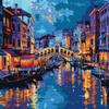 Canals in Venice City Scene DIY 11CT Stamped Cross Stitch Kits for Beginners Easy Needlepoint Embroidery Counted Cross Stitch Art Craft for Wall Decoration 20x28inch(2) view 1