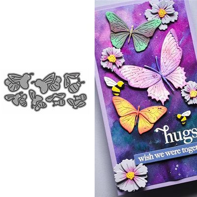 Patchwork Bees Die Cuts for Card Making, Animal Metal Cutting Dies for Paper Scrapbooking, DIY Stencils for Album Party Wedding Festivals Decoration