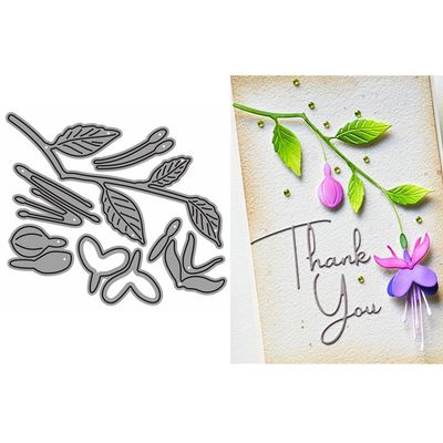 Patchwork Lantern Flower Leaf Die Cuts for Card Making, Plants Metal Cutting Dies for Paper Scrapbooking, DIY Stencils for Album Party Wedding Festivals Decoration
