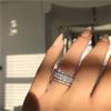 925 Sterling Silver Cubic Zirconia Eternity Engagement Wedding Bands Wedding Ring Anniversary Eternity Bands Rings CZ Engagement Bridal for Women F159 (US Code 6) view 2