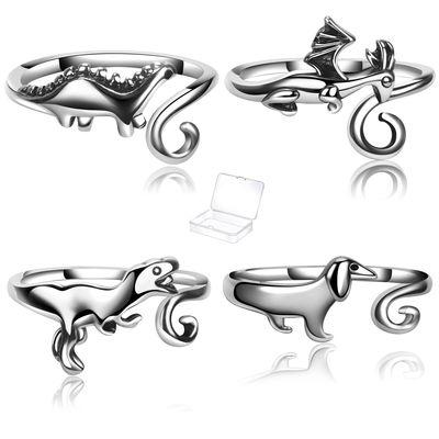 4 Pieces Crochet Ring for Finger Adjustable Yarn Tension Rings for Crocheting Yarn Guide Knitting Rings Crochet Tools