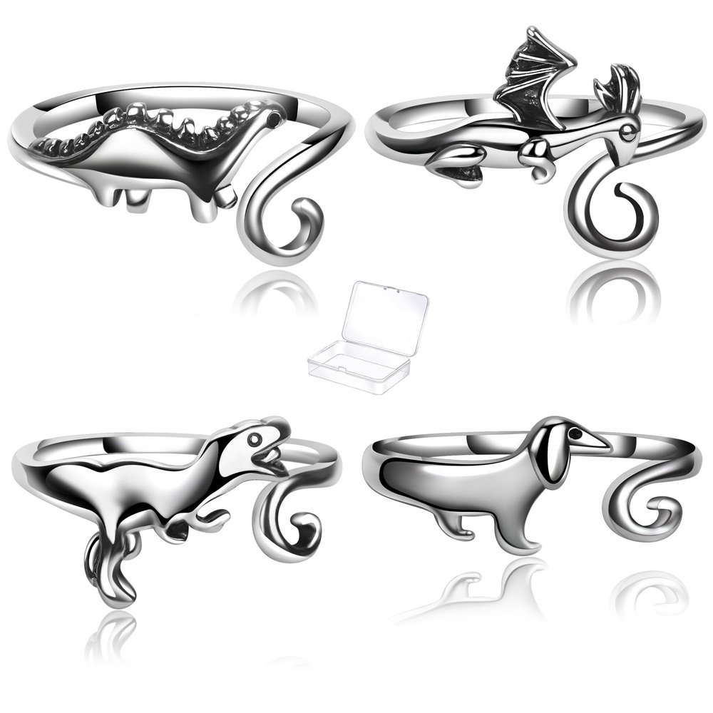 4 Pieces Crochet Ring for Finger Adjustable Yarn Tension Rings for Crocheting Yarn Guide Knitting Rings Crochet Tools