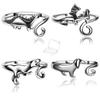 4 Pieces Crochet Ring for Finger Adjustable Yarn Tension Rings for Crocheting Yarn Guide Knitting Rings Crochet Tools view 1