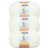Soft Baby Yarn for Knitting100% Acrylic, 50 oz 110 Yards per Ball, Perfect for Baby Soft Knitting Projects (3, Milky) view 1