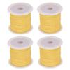 HARFINGTON 4 Rolls Nylon String Cord 45 Yards 0.4mm Nylon Cord Beading Satin String for Jewelry Making Chinese Knotting Cord Necklaces Kumihimo Friendship Bracelets and Craft, Light Yellow view 1