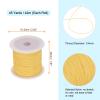 HARFINGTON 4 Rolls Nylon String Cord 45 Yards 0.4mm Nylon Cord Beading Satin String for Jewelry Making Chinese Knotting Cord Necklaces Kumihimo Friendship Bracelets and Craft, Light Yellow view 2
