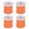 HARFINGTON 4 Rolls Nylon String Cord 45 Yards 0.4mm Nylon Cord Beading Satin String for Jewelry Making Chinese Knotting Cord Necklaces Kumihimo Friendship Bracelets and Craft, Bright Orange view 1