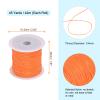 HARFINGTON 4 Rolls Nylon String Cord 45 Yards 0.4mm Nylon Cord Beading Satin String for Jewelry Making Chinese Knotting Cord Necklaces Kumihimo Friendship Bracelets and Craft, Bright Orange view 2