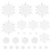 SUNNYCLUE 96Pcs 6 Styles Snowflake Charms Christmas Cabochons Bulk Plastic White Flatback Winter Xmas Snowflakes Large Charms Mini Cabochon Embellishment for Making DIY Decor Craft Jewelry Accessories view 1