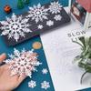 SUNNYCLUE 96Pcs 6 Styles Snowflake Charms Christmas Cabochons Bulk Plastic White Flatback Winter Xmas Snowflakes Large Charms Mini Cabochon Embellishment for Making DIY Decor Craft Jewelry Accessories view 3