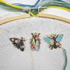 3Pcs Insect Themed Needle Minder, Magnetic Pin Holder for Cross Stitch, Needlework and Embroidery Accessories - Keep Your Needles Secure BeesButterfliesCicadas view 1