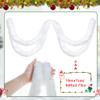 49.2FT Christmas Faux Fur Ribbon Trim White Furry Soft Fur Garland Xmas Tree Winding Stripe for Xmas Tree Winter Wreath Bows Craft Clothing Embellishment, 2.76 inch view 2