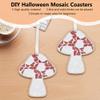 WEBEEDY 2 Pcs Mushroom Mosaic Kit DIY Mosaic Ornament Kit Cute Mosaic Coaster Making Set,Glass Mosaic Tiles with Wooden Base for Adult Beginner,Handmade Gift for Housewarming Birthday Christmas view 4