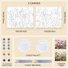 WEBEEDY Printed Canvas Paint Art Set Summer Flower Pre Drawn Canvas 8x10 Inch Pre Sketched Framed Canvases Set for Adults Date Night Sip and Paint Party Birthday Gift,2 Pack 20x25cm(Plant) view 2