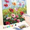 WEBEEDY Printed Canvas Paint Art Set Summer Flower Pre Drawn Canvas 8x10 Inch Pre Sketched Framed Canvases Set for Adults Date Night Sip and Paint Party Birthday Gift,2 Pack 20x25cm(Plant) view 3