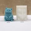 Xidmold Fat Cat Candle Mold Animal Epoxy Resin Mold 3D Cat Silicone Mold for Fondant, Soy Wax Candle, Soap, Plaster, Epoxy Resin Casting, DIY Crafts (S) view 2