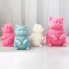 Xidmold Fat Cat Candle Mold Animal Epoxy Resin Mold 3D Cat Silicone Mold for Fondant, Soy Wax Candle, Soap, Plaster, Epoxy Resin Casting, DIY Crafts (S) view 3