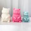 Xidmold Fat Cat Candle Mold Animal Epoxy Resin Mold 3D Cat Silicone Mold for Fondant, Soy Wax Candle, Soap, Plaster, Epoxy Resin Casting, DIY Crafts (S) view 4