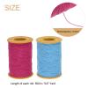 HARFINGTON 2pcs Elastic Sewing Thread 547 Yards 0.5mm Thickness Latex Tailoring Craft Sewing Thread for Hand Sewing, Gathering, Embroidery, Sewing Machine, Rose Red & Sky Blue view 2