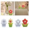 Glimmery 2Pcs 3D Flower Candle Silicone Molds, Daisy Sunflower Resin Soap Mold, Tulip Epoxy Resin Casting Molds, for Chocolate Fondant DIY Wax Aromatherapy Home Decor (C) view 1