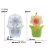 Glimmery 2Pcs 3D Flower Candle Silicone Molds, Daisy Sunflower Resin Soap Mold, Tulip Epoxy Resin Casting Molds, for Chocolate Fondant DIY Wax Aromatherapy Home Decor (C) view 2