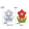 Glimmery 2Pcs 3D Flower Candle Silicone Molds, Daisy Sunflower Resin Soap Mold, Tulip Epoxy Resin Casting Molds, for Chocolate Fondant DIY Wax Aromatherapy Home Decor (C) view 3