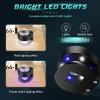 45X Jewelry Magnifier with 6 Light, Rechargeable Desktop Portable Coin Magnifier Sewing Magnifing Glass for Textile Optical Jewelry Tool Coins Currency Black view 3