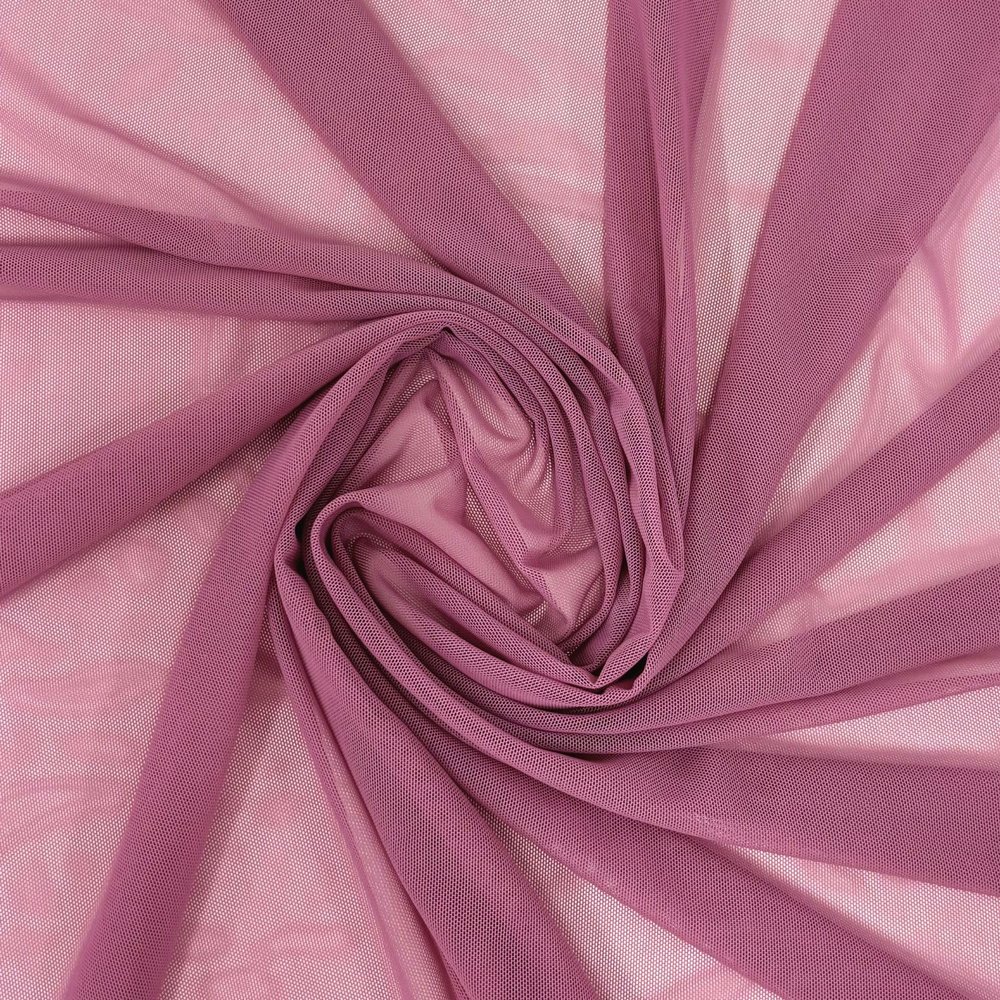 Ice Fabrics 4-Way Stretch Power Mesh Fabric by The Yard - 60" Wide Nylon Spandex Sheer Net - Breathable & Stretchy Mesh Fabric for Sewing Activewear, Dresses, Crafts - Dusty Rose - 5 Yards