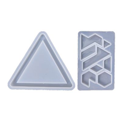 MinnowXY Puzzle Resin Molds Puzzle Piece Silicone Molds for Triangle Molds Tangram Set Christmas Molds for Puzzle Game Resin Silicone