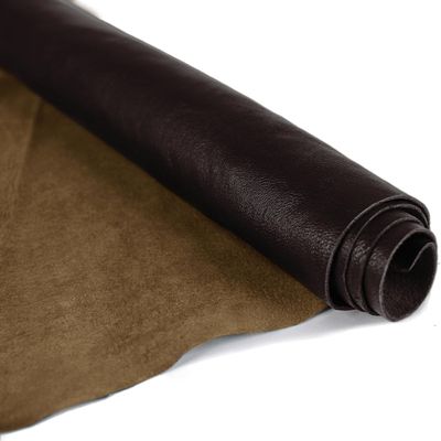 Laverapelle Natural Grain Lambskin Leather Skins (Brown, 40 Square Feet)