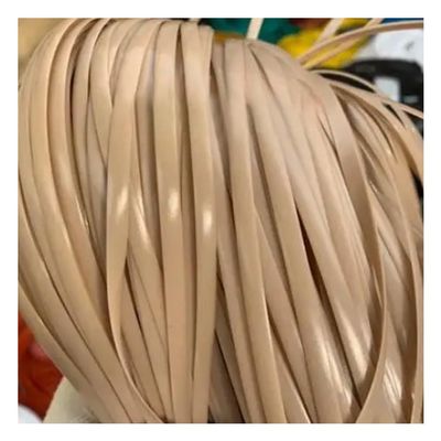 LKXHarleya 32.8 FT Plastic Rattan Furniture Repair Material, 5mm Wide Flat Synthetic Rattan Weaving Raw Material, All-Weather Use