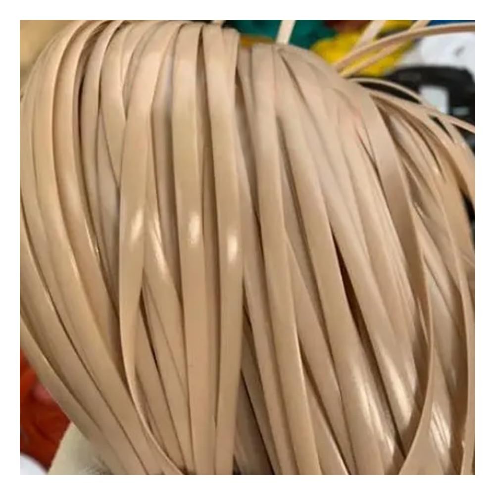 LKXHarleya 32.8 FT Plastic Rattan Furniture Repair Material, 5mm Wide Flat Synthetic Rattan Weaving Raw Material, All-Weather Use