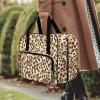 Pzuqiu Leopard Print Sewing Machine Carrying Case Portable Padded Sewing Machine Storage Bag Dust Cover with Pockets for Standard Sewing Machine (Bag Only) view 3