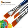 1/2 inch Flat Paint Brushes for Acrylic Painting,40-Pack Small Paint Brushes Bulk with Wooden Handle for Acrylic, Watercolor, Oil, Crafts, Face Body Art view 4