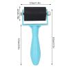 Akozon Artistic Printmaking Brayer Ink Painting Stamping Tool - 3.5cm Plastic Handle Rubber Roller - Blue (Green) view 2
