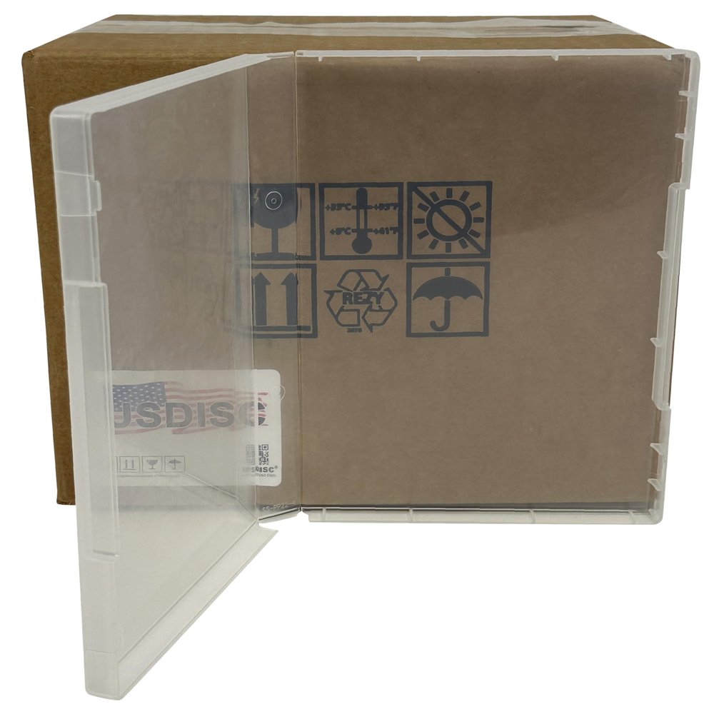 USDISC Storage Stamp Cases Chubby, Style 2, 21mm Clear Mount, Clear, Pack of 25