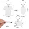 Framendino, 36 Pack 3 Styles Sublimation Keychain Blanks MDF Double Sided Heat Transfer Rugby Key Chains Bulk for DIY Craft view 2