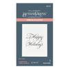 Spellbinders BP-178 Copperplate Happy Holidays Press Plate from the Copperplate Holiday Sentiments Collection by Paul Antonio view 1