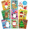 24 Sheets Christmas Stickers, Stocking Stuffers for Kids, Make Your Own Sticker, Make a Face Stickers Xmas Gift Sticker Christmas Party Games view 1