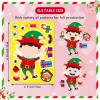 24 Sheets Christmas Stickers, Stocking Stuffers for Kids, Make Your Own Sticker, Make a Face Stickers Xmas Gift Sticker Christmas Party Games view 3