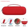 Elonbo Carrying Case for Beats Pill - Portable Bluetooth Speaker, Beats Pill Waterproof Bluetooth Speaker Hard Travel Bag Storage Cover Holder, Mesh Pocket Fits Charger, Red view 3