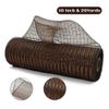 Rilisili 2 Rolls Chocolate Brown Metallic Mesh Ribbon 10 Inch X 10 Yards(30 Feet) Copper Foil Mesh Ribbons for Party Wreath Swags Wedding Home Decor Valentine's Day Christmas Decoration view 2